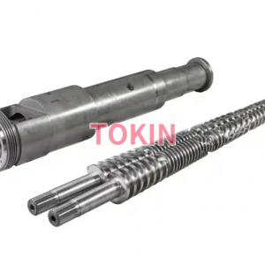 55mm Co-Rotating Conical Twin Screw Barrel for Twin Screws Extruders of PVC Sheet